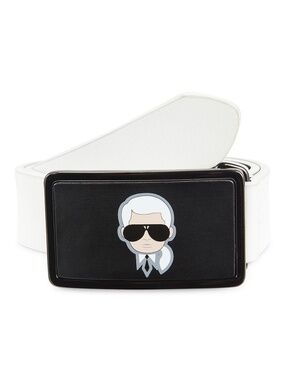 Karl Lagerfeld Paris Men’s Choupette Leather Belt